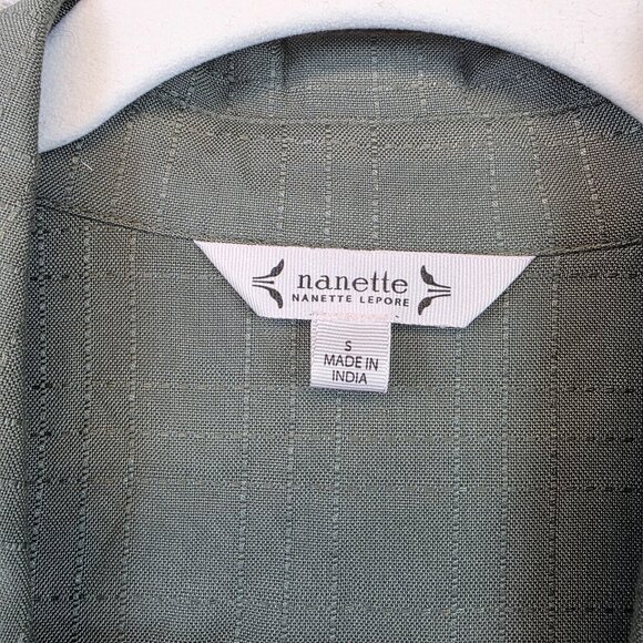 Nanette Lepore Top Womens Small Green Prairie Sage Sweet Romance Sleeveless Vest - Picture 2 of 11